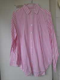 Camisa rosa com branco tamanho L