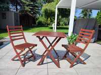 Dwa Tekowe krzesła ogrodowe FSC C009946 + stół GRATIS OKAZJA !