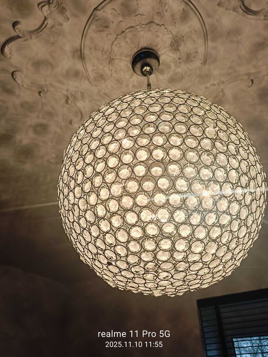 żyrandol kula krysztal