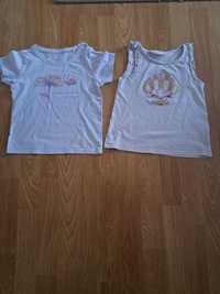 Koszulki bluzeczki dla dziewczynki Reserved/H&M r.110/116 - 2 za 10 zł