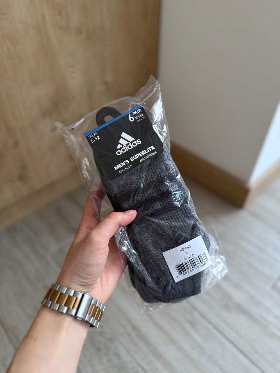 США! Шкарпетки Adidas Superlite IR0882 1 уп/6 пар Оригінал! 43-45р