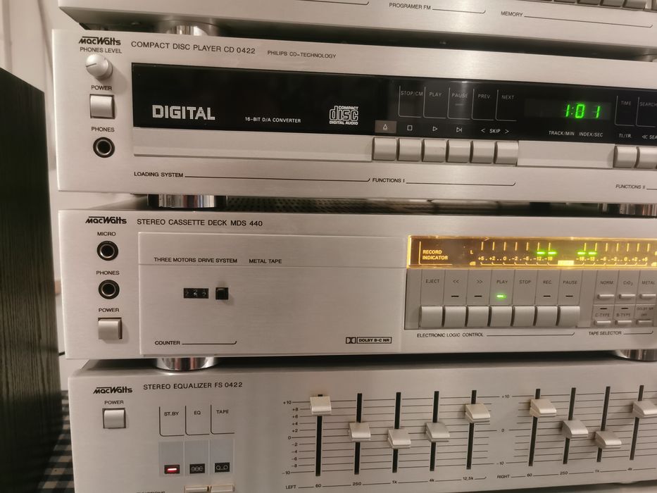 Wieża Stereo Unitra Diora MacWatts SSL 0422- 5 el. JAK NOWA Radmor