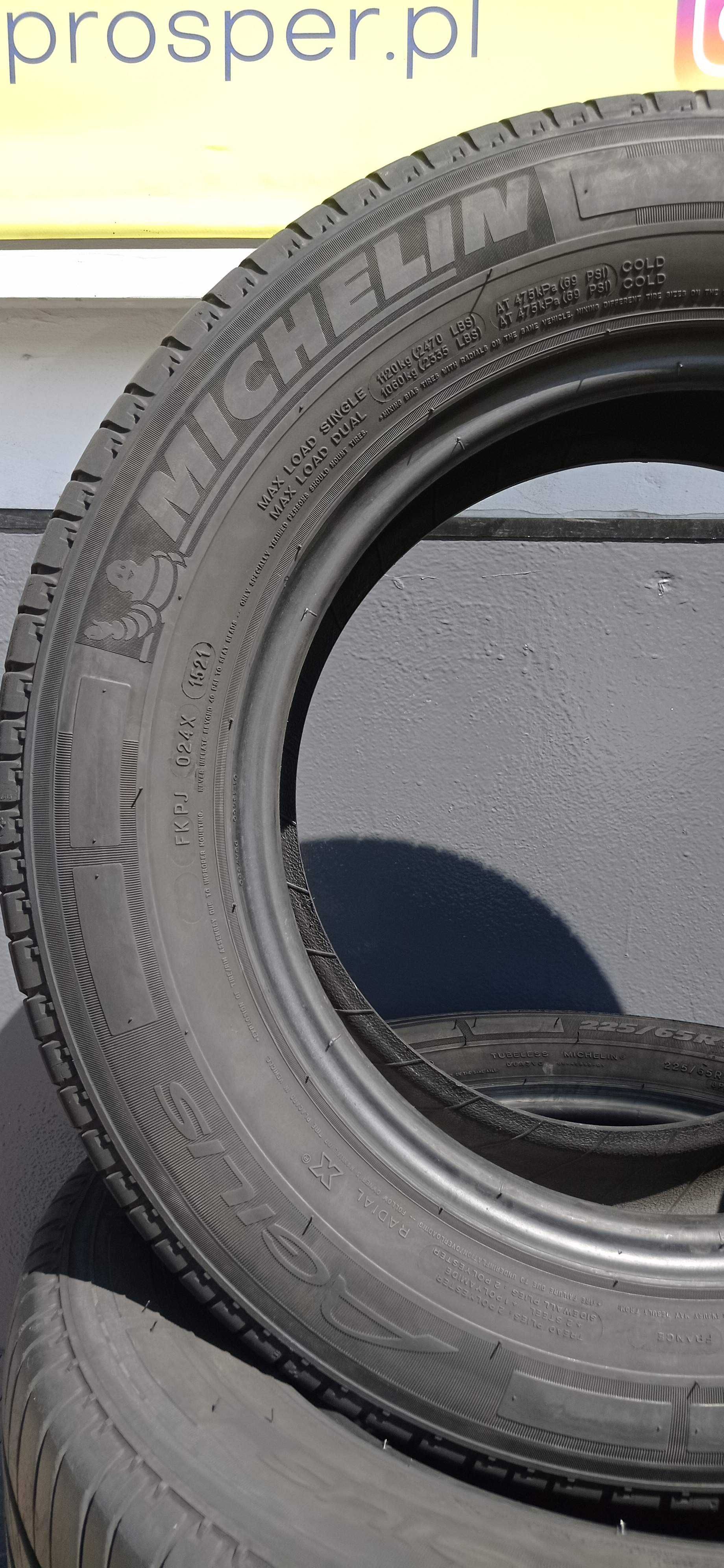 4x LATO MICHELIN AGILIS 225/65R16 C 112/110R dostawcze 2021r 4x 6.3mm