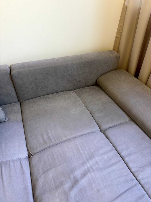 Narożnik kanapa z funkcją spania - Szary 280cm x 180cm