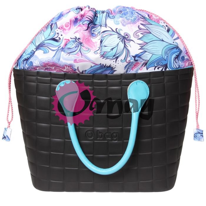 Turkusowy organizer OBAG URBAN MINI worek kwiaty róż komin VIP OMAY