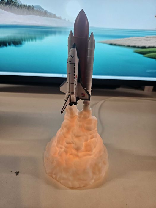 Lampka nocna zabawka Rakieta kosmiczna 3D