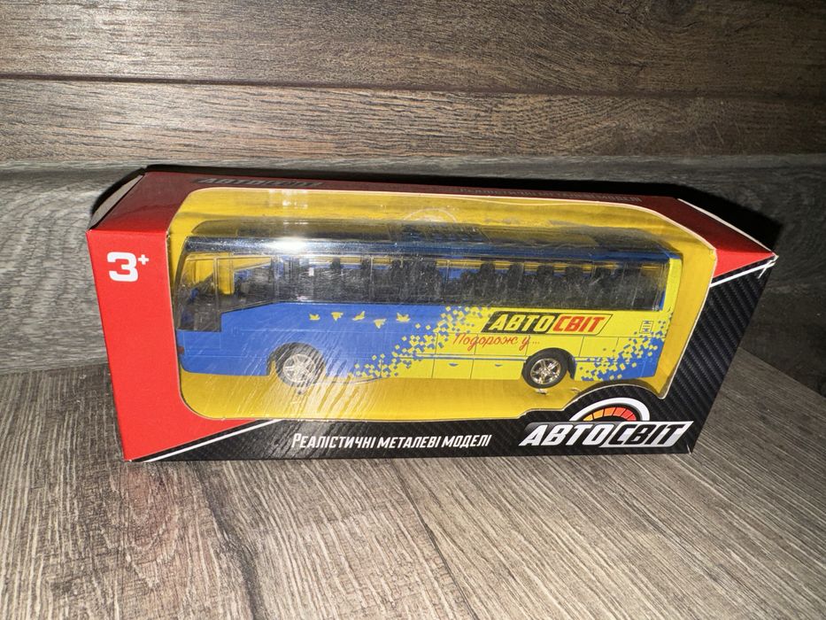 Инерционный железный автобус 16 см