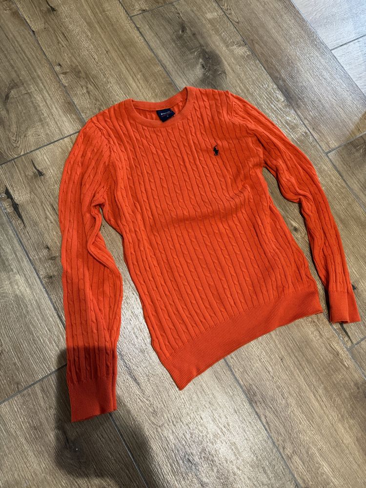 Sweterek Polo pomarańcz