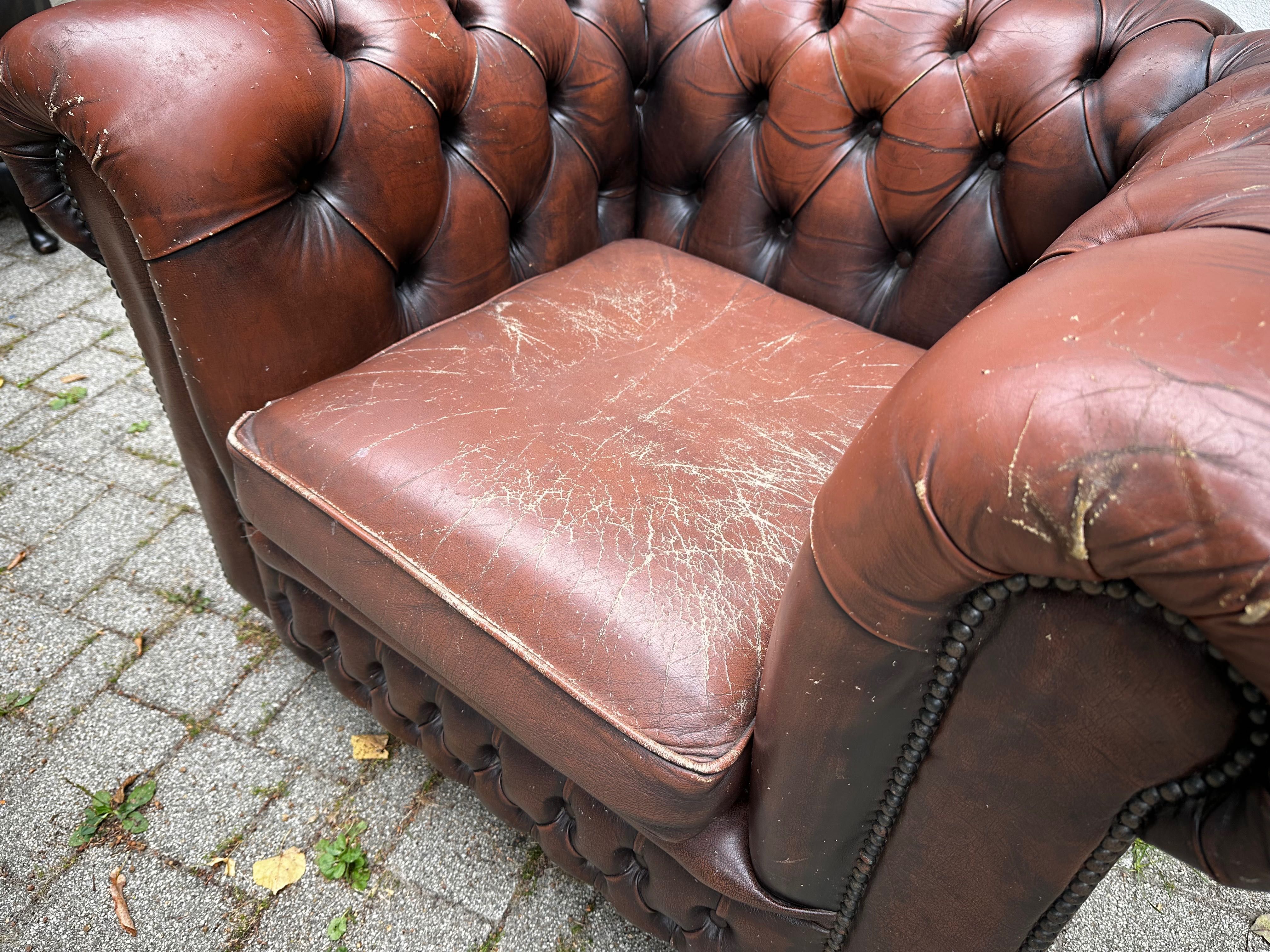 Sofa, 2 fotele chesterfield