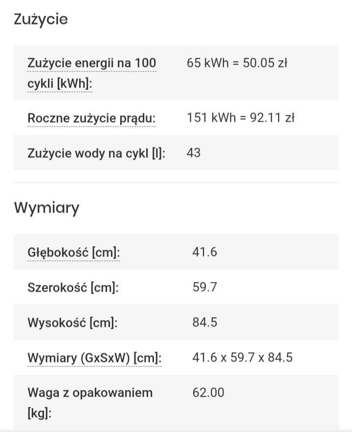 Pralka Sharp wolnostojaca