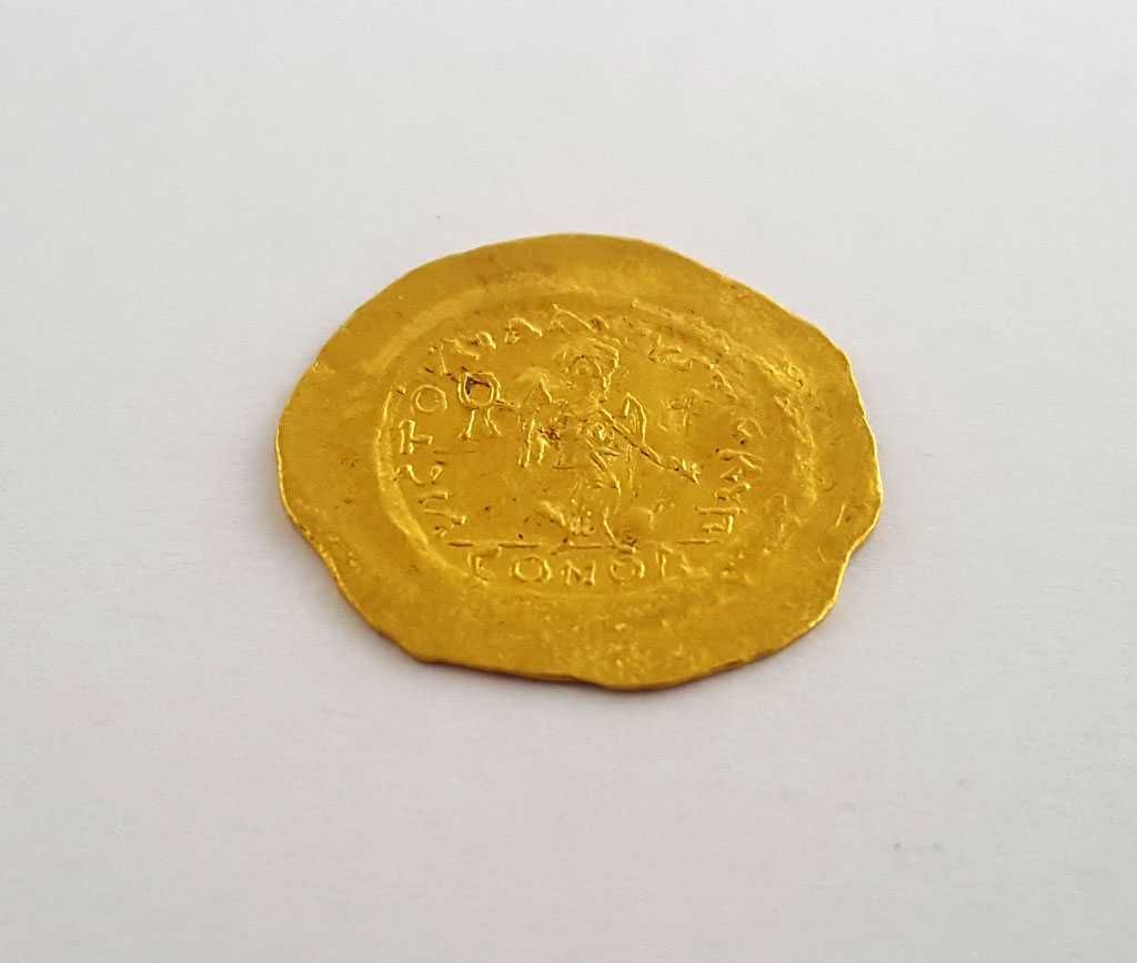 Złota moneta z VI wieku - Bizancjum