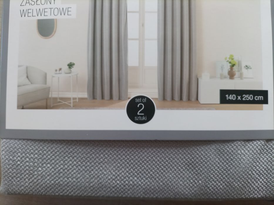 Zasłony 4szt na taśmie z tunelem Smukee 4x zasłona welurowa welwetowa