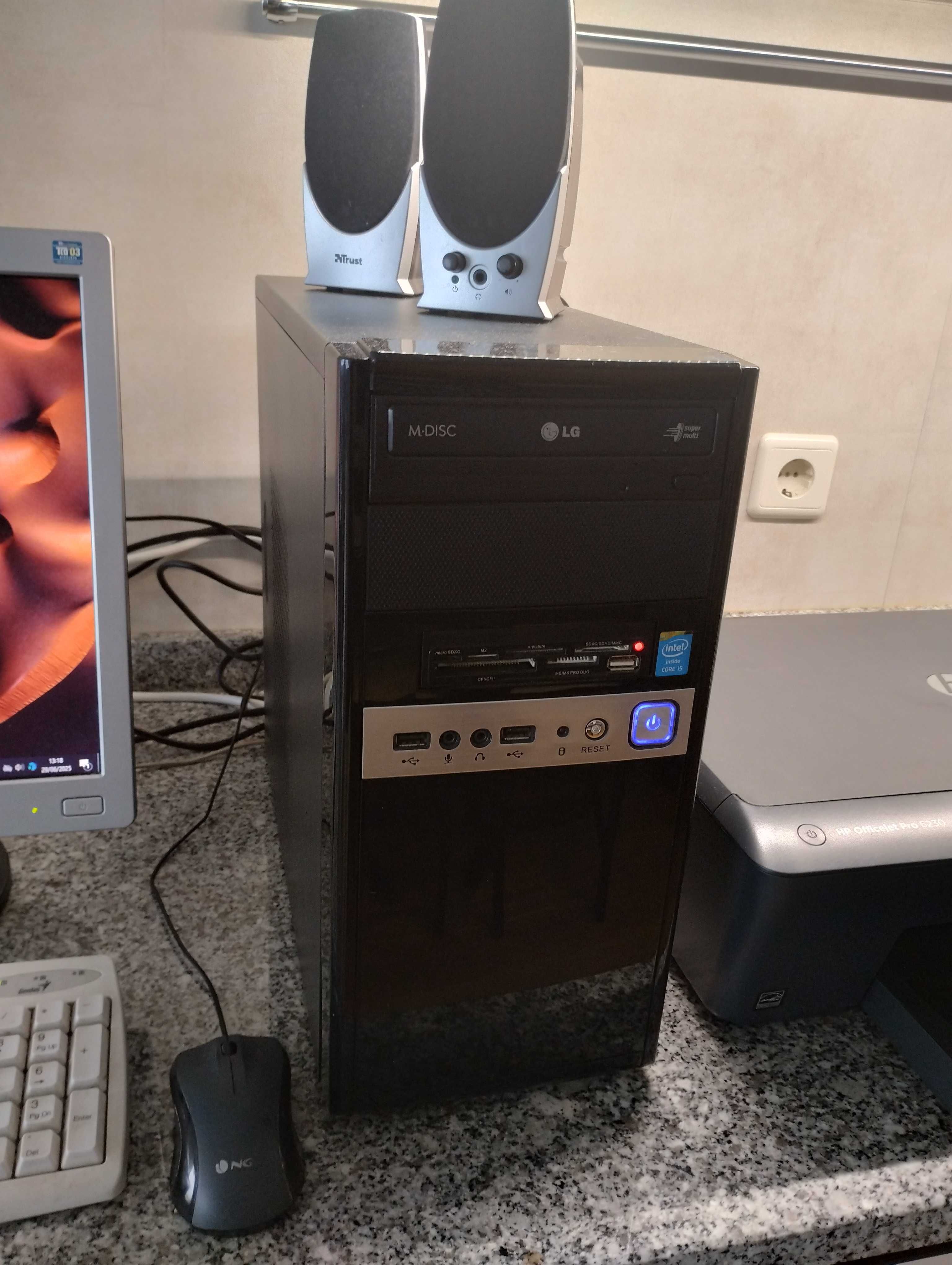 Computador completo com impressora HP