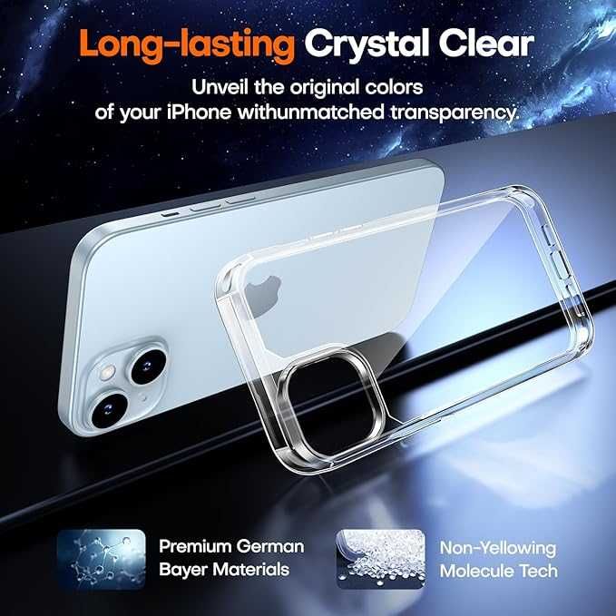 TAURI zestaw do iPhone 15 plecki szkło hartowane obiektywu bezbarwny