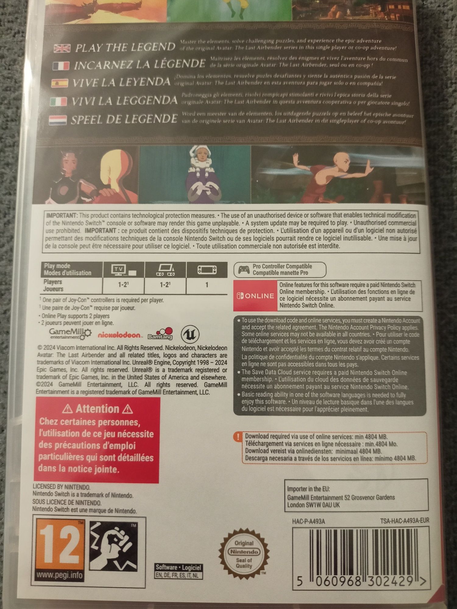 Avatar The Last Airbender Nintendo Switch