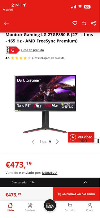 Monitor lg ultragear 27 165hz ips qhd