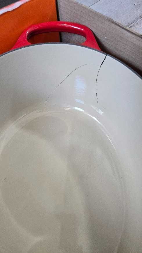 Le Creuset Brytfanna żeliwna Naczynie Żaroodporne 35 cm 8,9 L USZKODZO