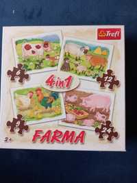 Puzzle Trefl Farma- 4w1- wiek 2+