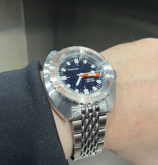 Zegarek męski Seestern sub300t, Doxa, automat, szafir, NH35, używany