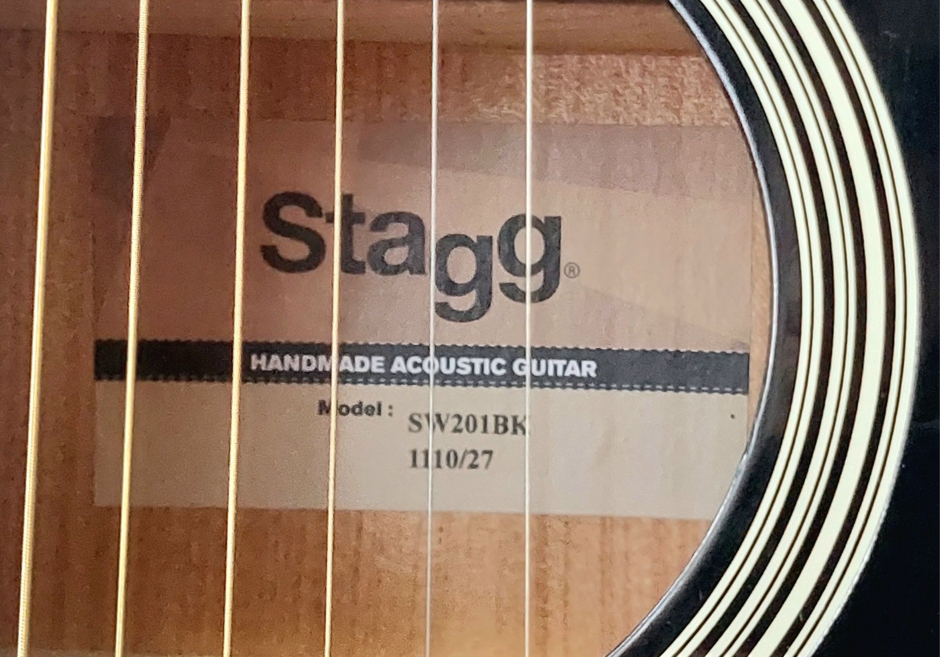 Hand made акустична гітара Stagg SW201BK
