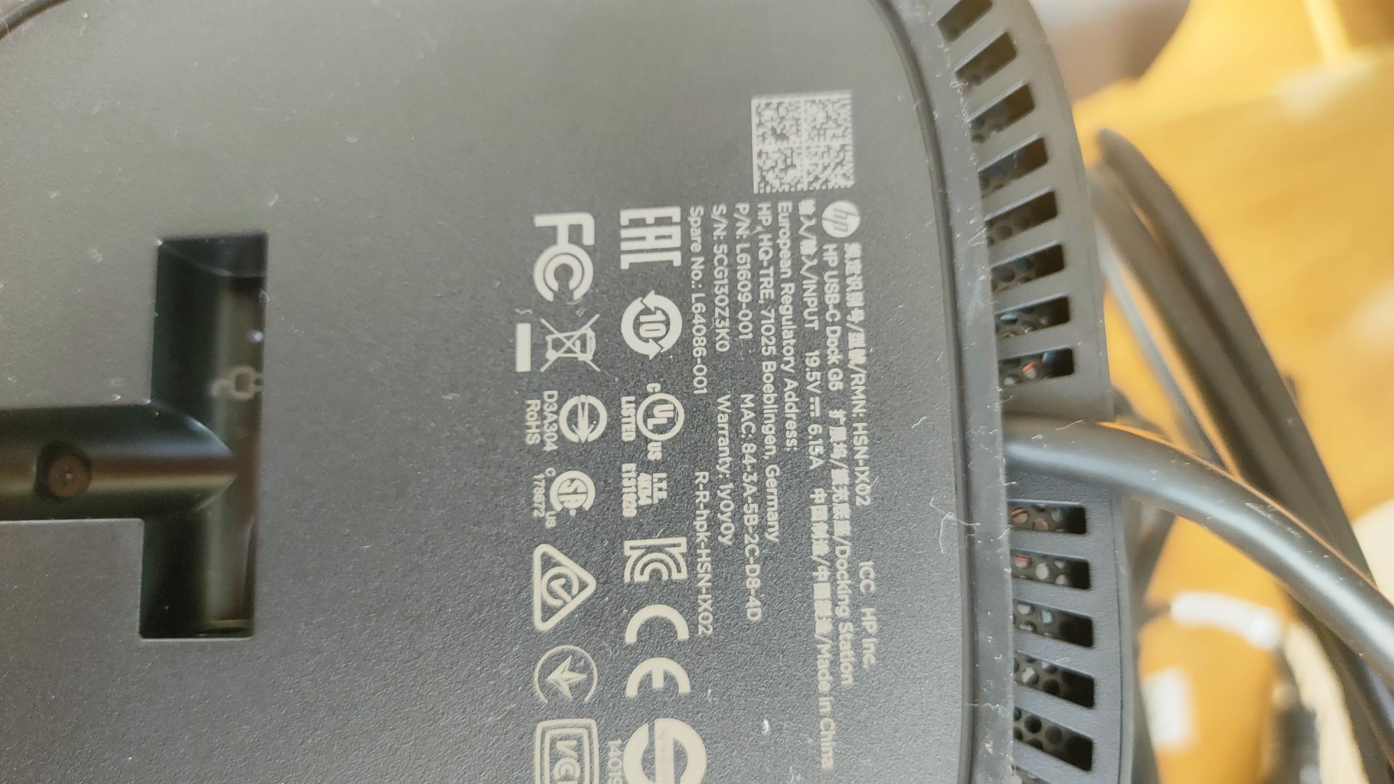 HP HSN-IX02 Stacja Dokująca