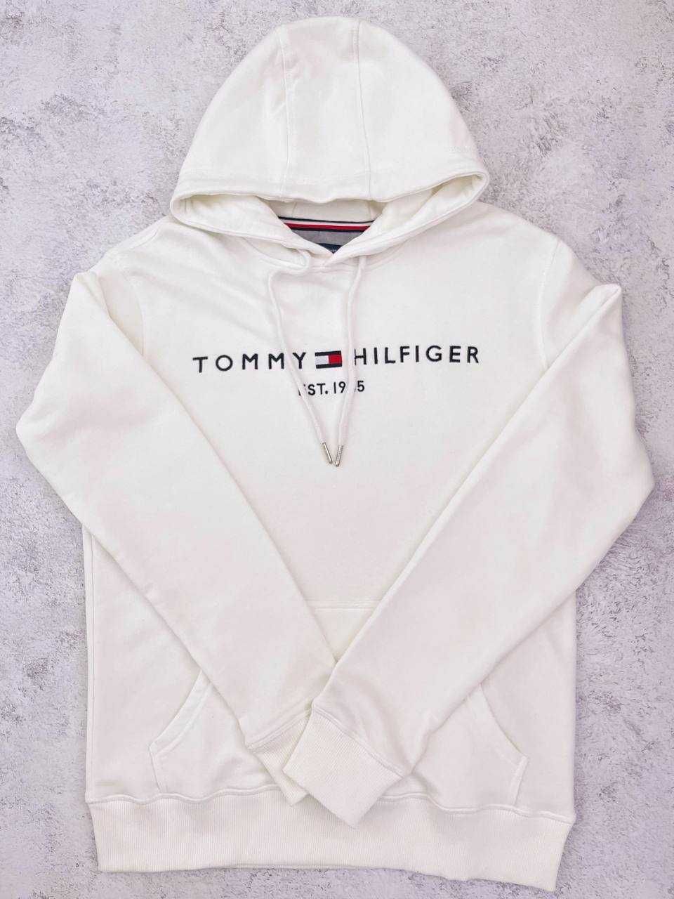 Кофта чоловіча худі білого кольору Tommy Hilfiger