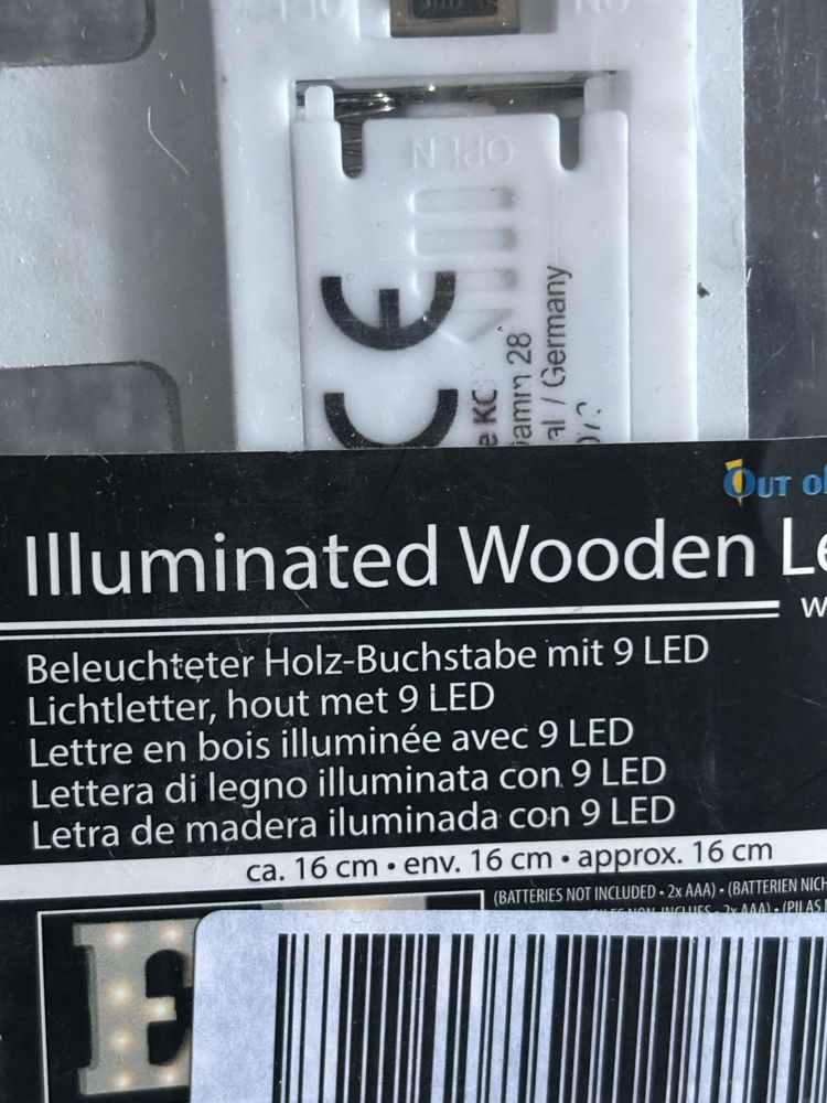 Lampka litera LED