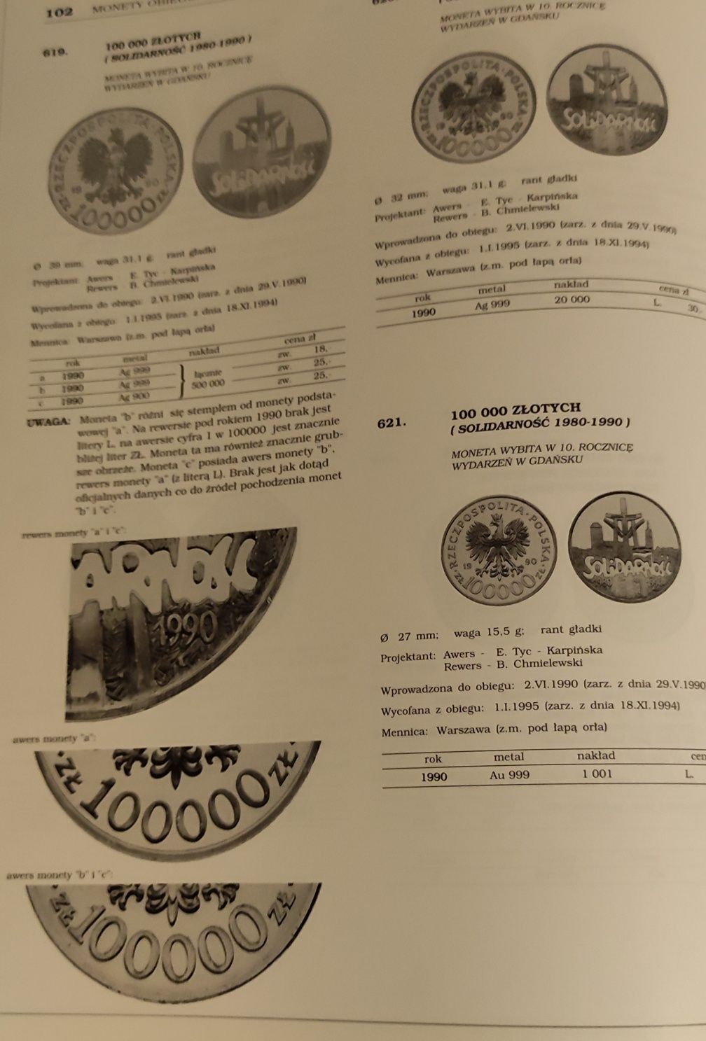 Katalog- Monety polskie od roku 1916- Parchimowicz- 1 wydanie 1996