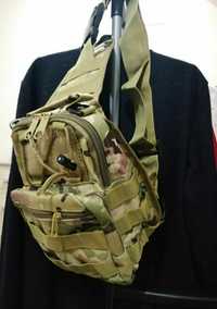Saszetka-mały plecak wojskowy turystyczny na jedno ramię survival
