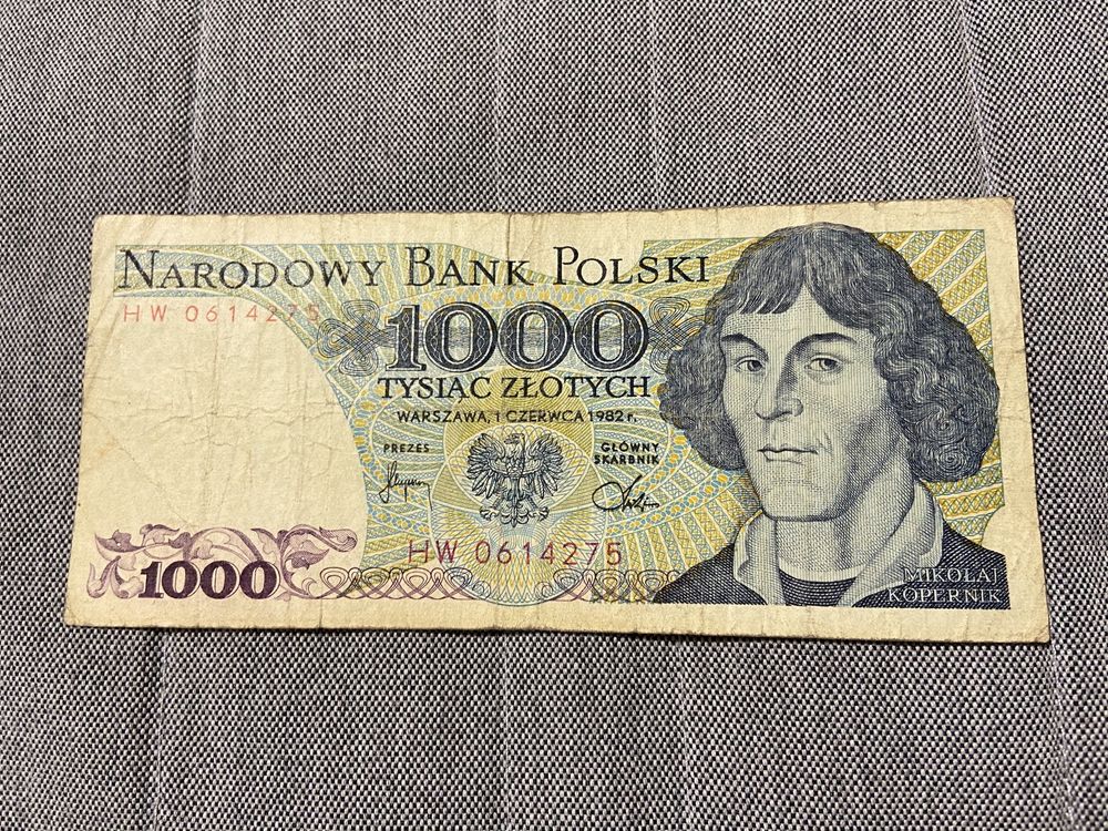 Banknot 1000 złotych z 1982 roku