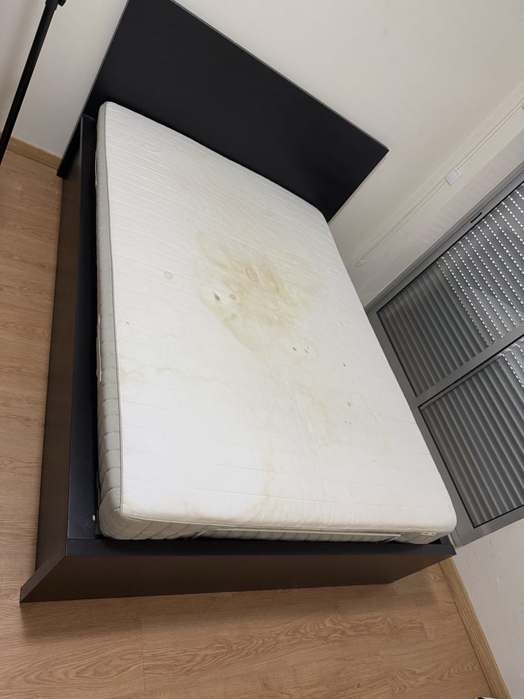 Estrutura cama c/arrumação, branco, 160x200 cm