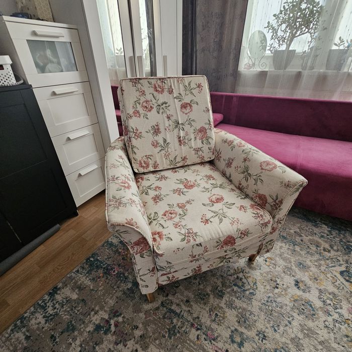 Fotel wypoczynkowy juliett rose staroangielski styl