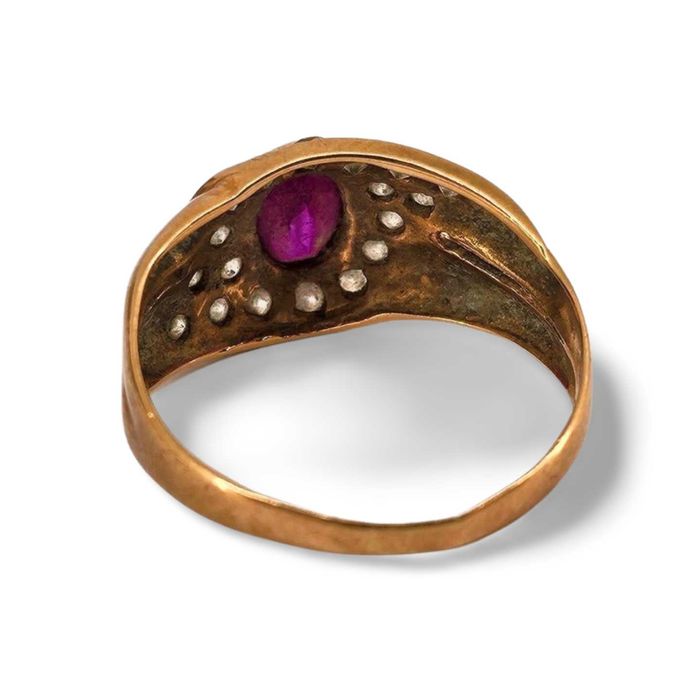 ZŁOTY PIERŚCIONEK z rubinowym oczkiem  3,05G 585