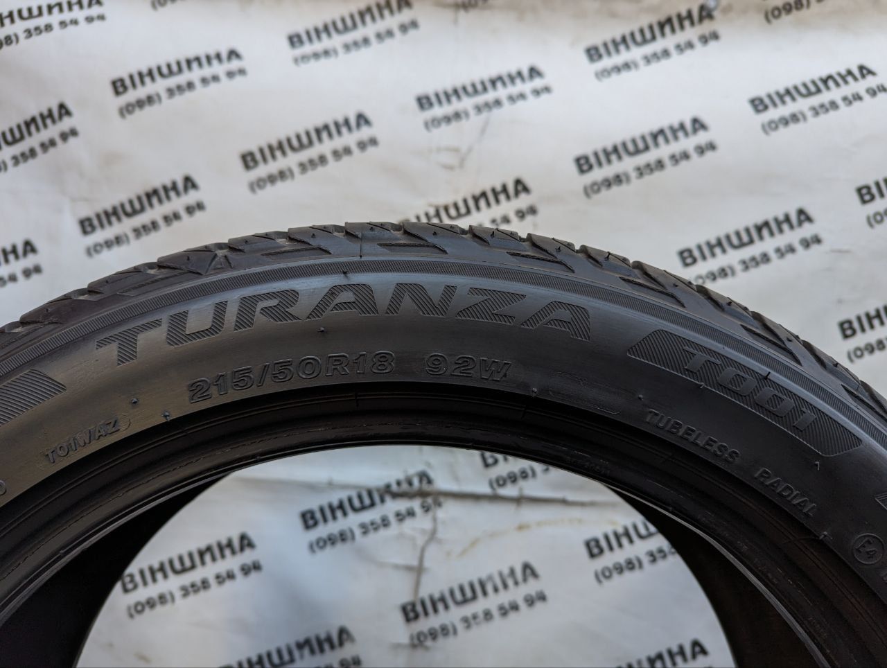 Шини 215/50 R 18 Bridgestone Turanza T001. Літо пара. Колеса склад.