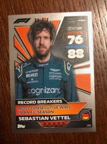 Record Breaker Sebastian Vettel turbo attax 2022