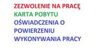 KARTA POBYTU, Zezwolenia, Oświadczenia