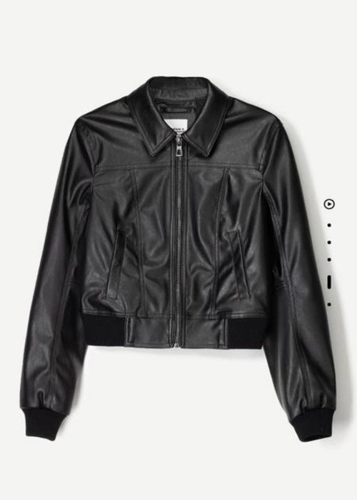 Шкіряна куртка BERSHKA