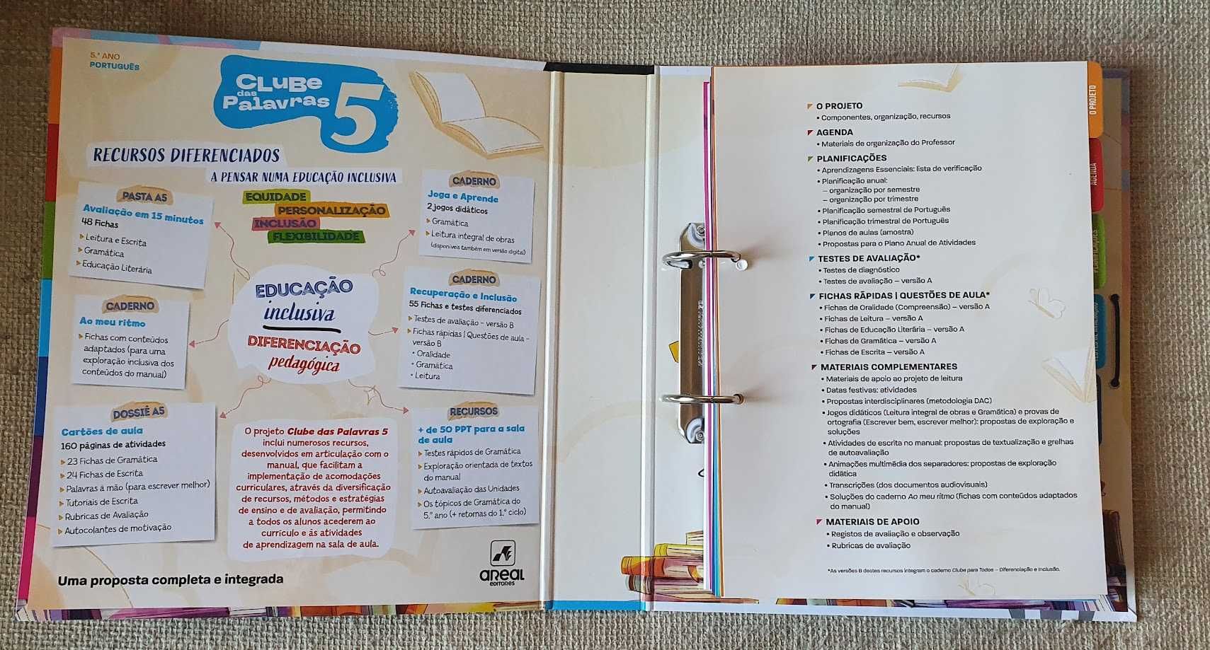 5º ano Portugês Clube das Palavra 5 Dossier do Prof Areal Editores