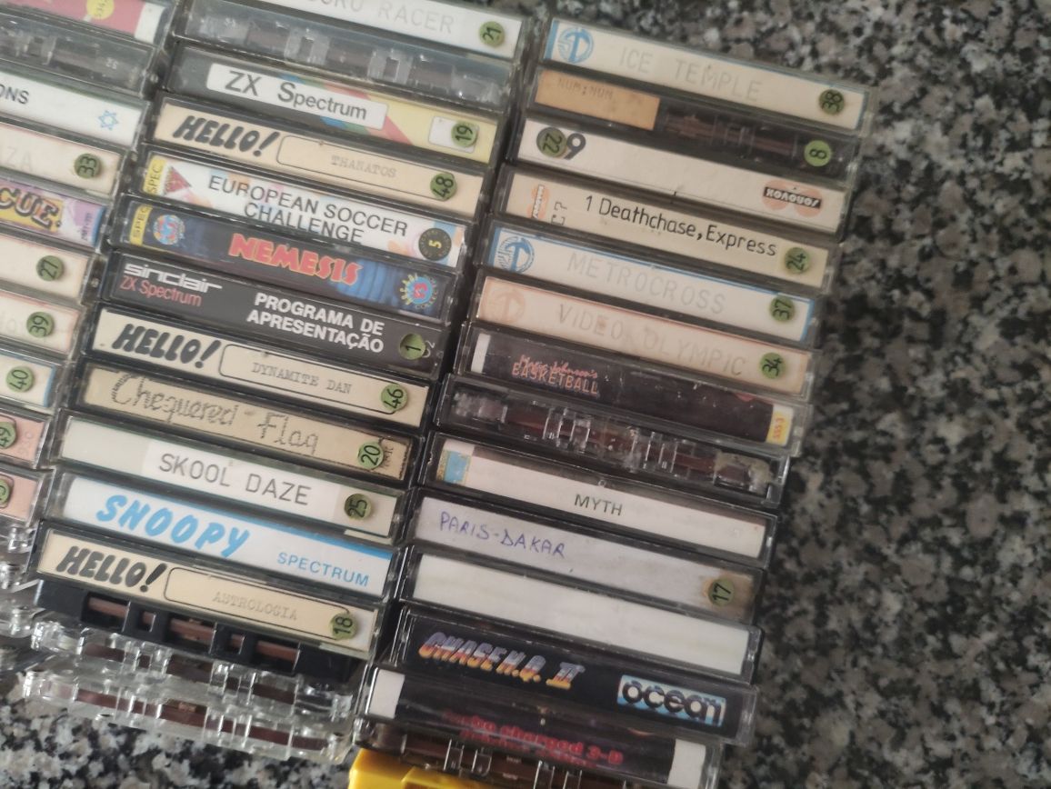 Lote de 45 K7s para Spectrum 48k e 128k