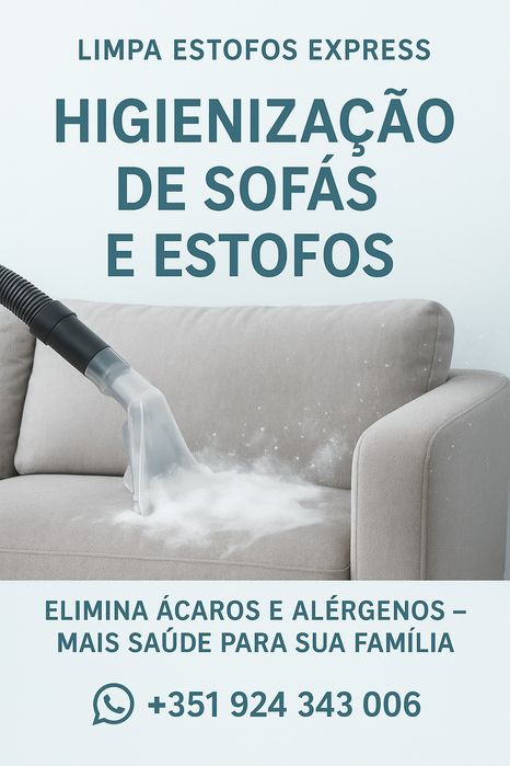 Higienização de Sofás e Estofos em Geral