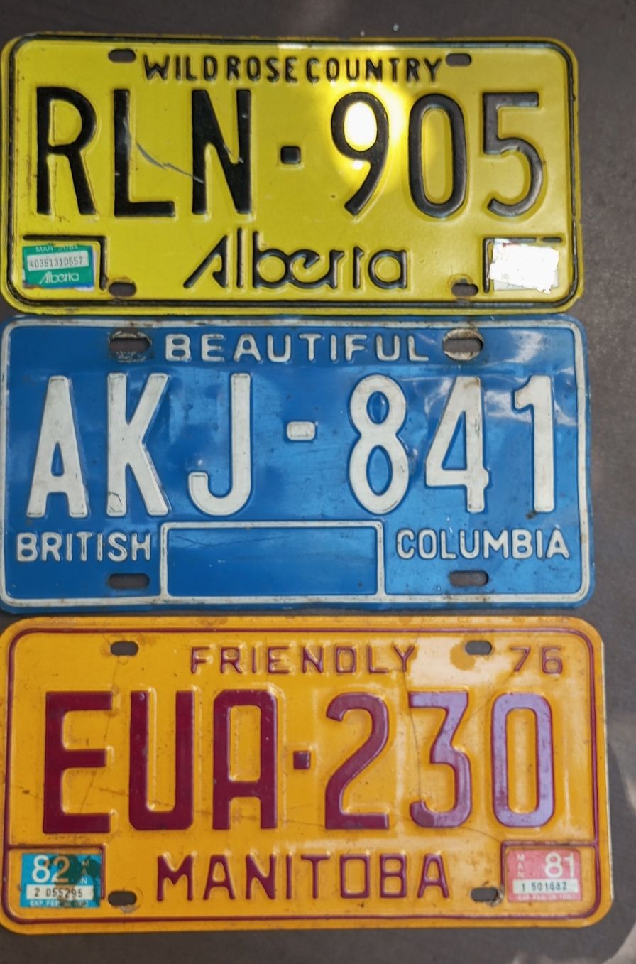 Matrículas americanas e canadianas