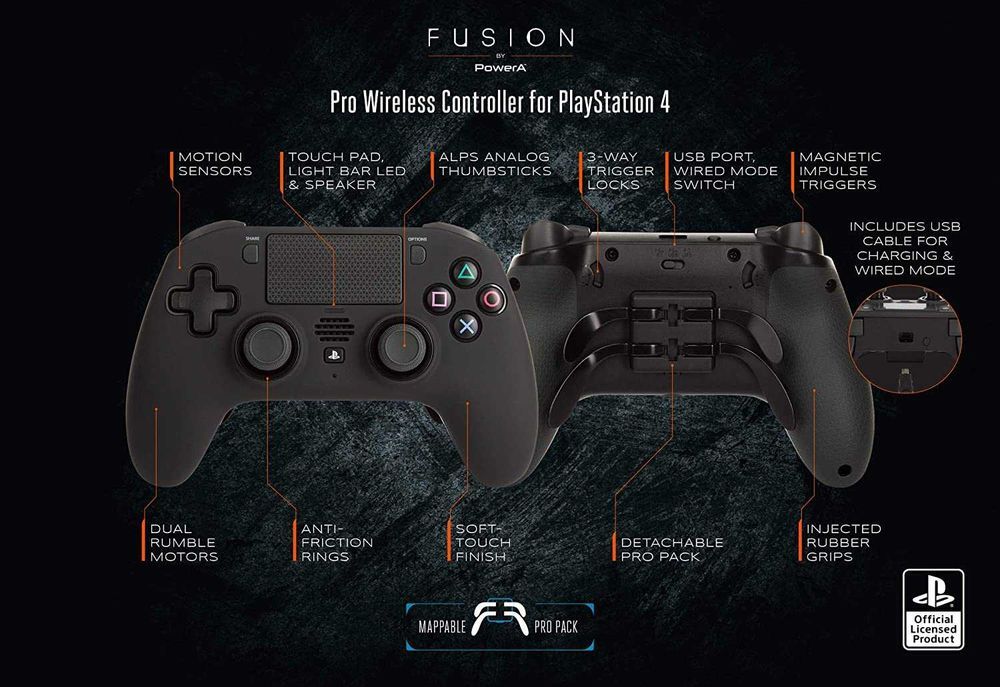 Pad PowerA Pad bezprzewodowy Fusion PRO PS4 Czarny