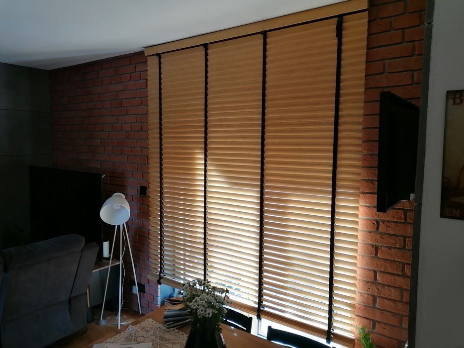 Żaluzje drewniane bambusowe ceny producenta pomiar Wołomin