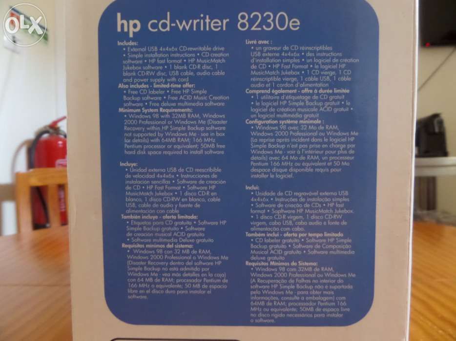 Leitor e gravador de cds externo HP CD-Writer 8230e