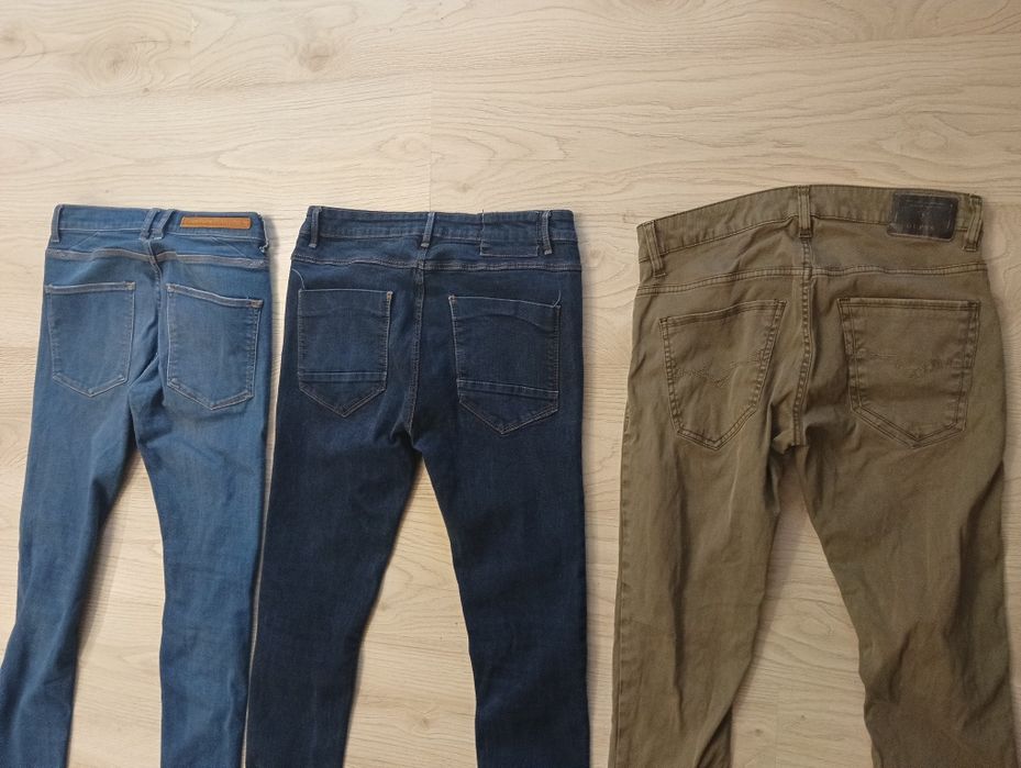 Spodnie męskie slimy dla szczupłego faceta, ok 176 cm