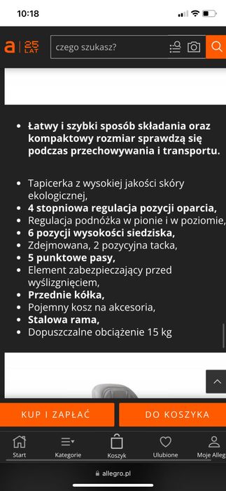 Krzesełko do karmienia Icon 4 baby