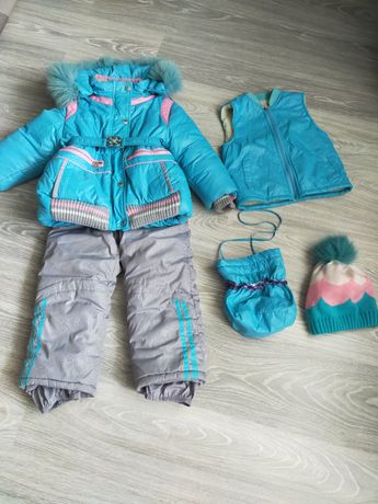 Зимовий костюм на дівчинку 3-4рочки