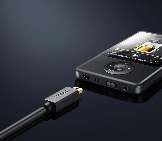Ugreen kabel przewód Usb - mini Usb 480 Mbps 1 m czarny (us132, 10355)