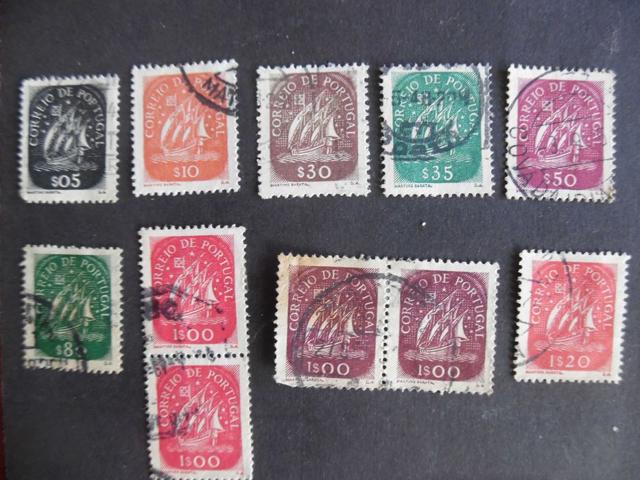 Selos Portugal 1943/1948- Caravelas séries incompletas