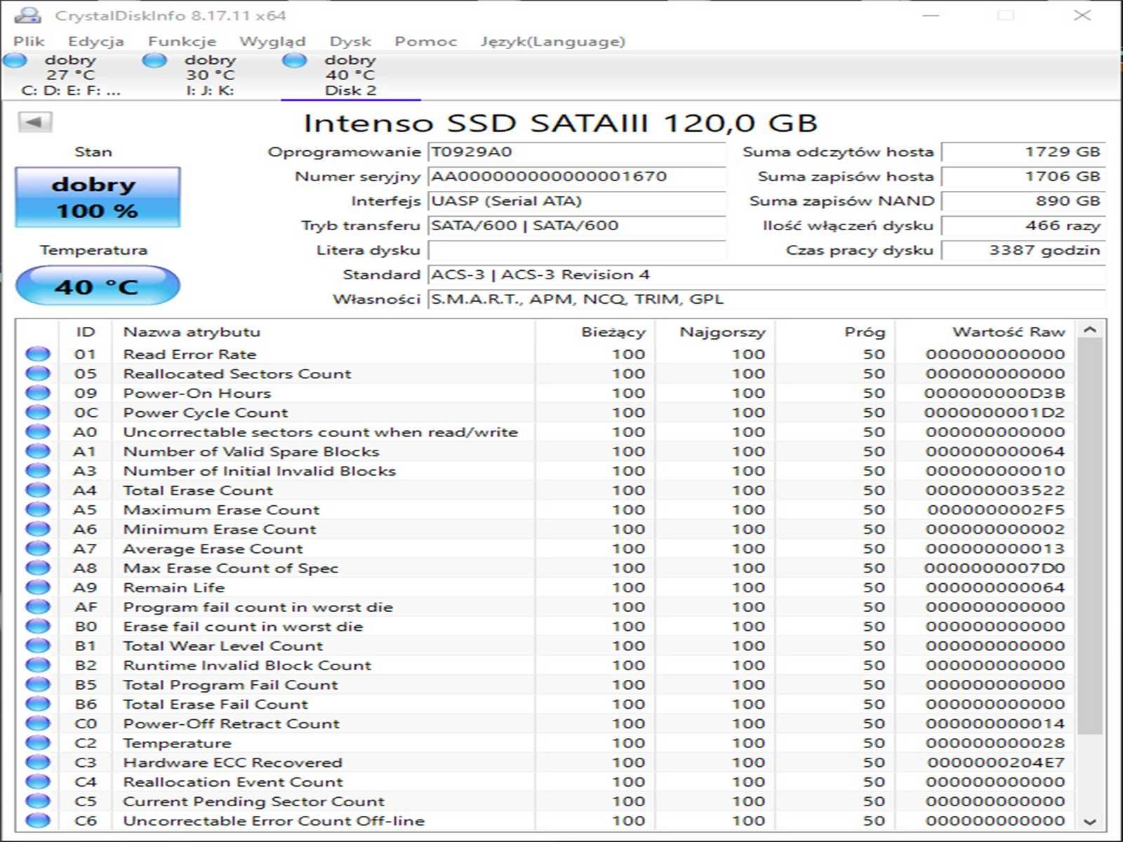 SSD M2 120GB InTeNSo